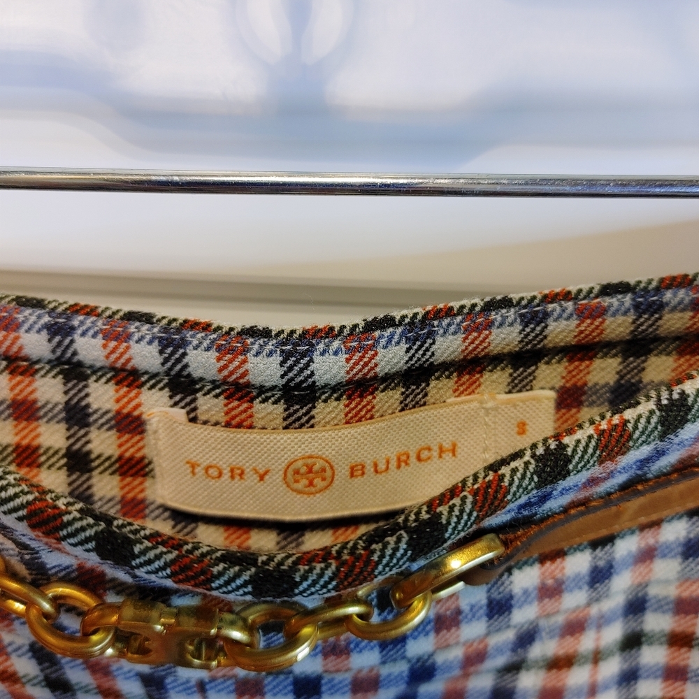 Tory Burch Pleated Check Mini Skirt - Picture 8 of 10